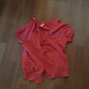 Coral short sleeve cardigan